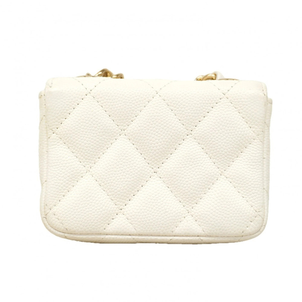 CHANEL White Caviar Leather Mini Bag - Picture 9 of 9